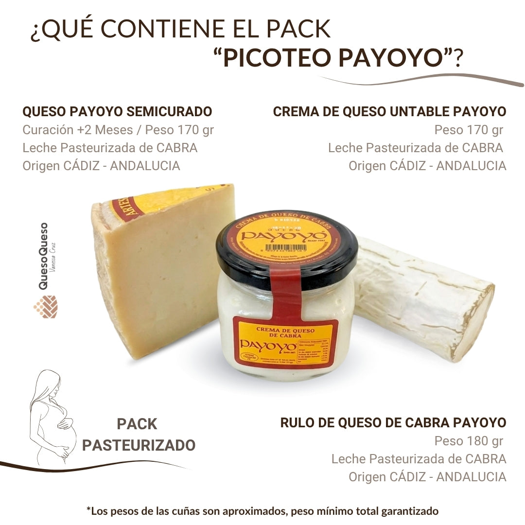 Quesoqueso® Cesta Queso Gourmet Regalo De Queso Payoyo | Queso Semicurado, Queso Crema De Cabra Y Rulo De Queso De Cabra_1