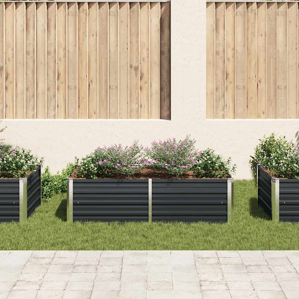 Jardinera Elevada Acero Galvanizado Gris Antracita 160x80x45 Cm_2