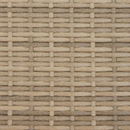 Tumbona Con Capota Y Cojines Ratán Sintético Beige / Vetonek_2