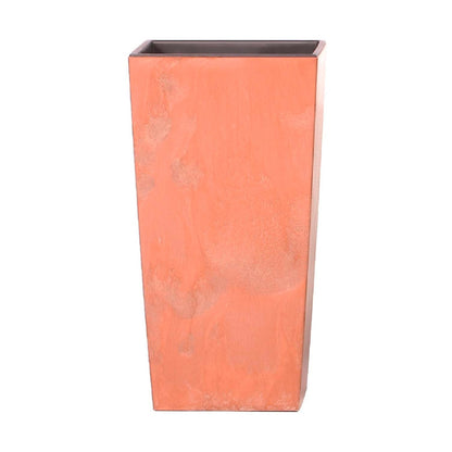 Maceta Alta 49 L Prosperplast Urbi Square Effect De Plástico Con Depósito En Color Terracota, 61 (alto) X 32,5 (ancho) X 32,5 (profundo) Cms_0