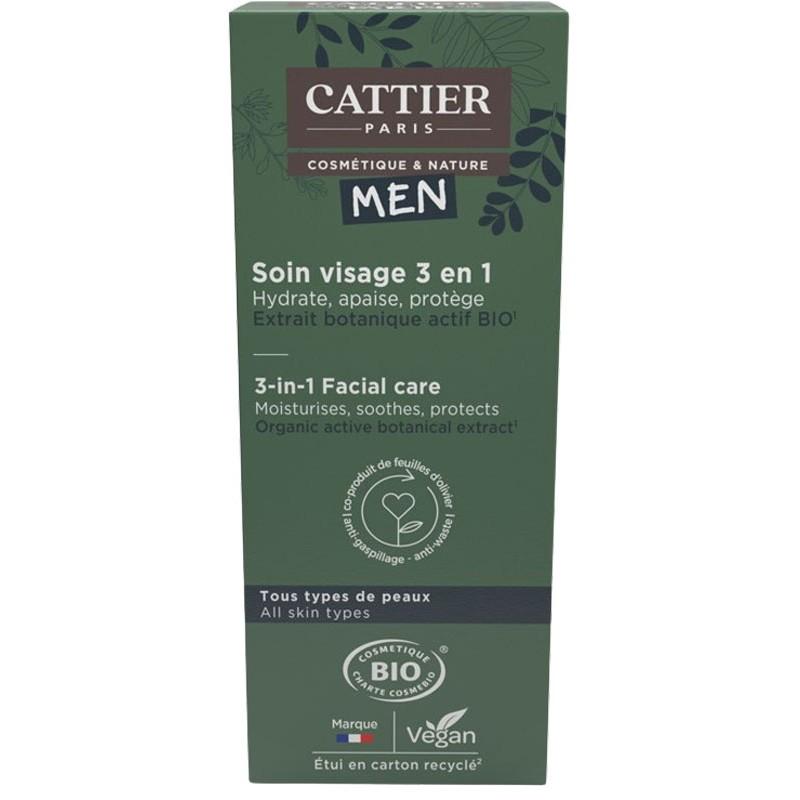Cattier 3 em 1 Cuidado Facial Masculino 50 ml