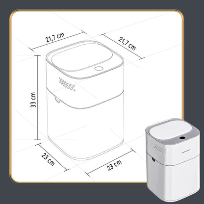 Cubo De Basura Inteligente Con Sensor De Apertura Y Absorción De Aire 16 L_1