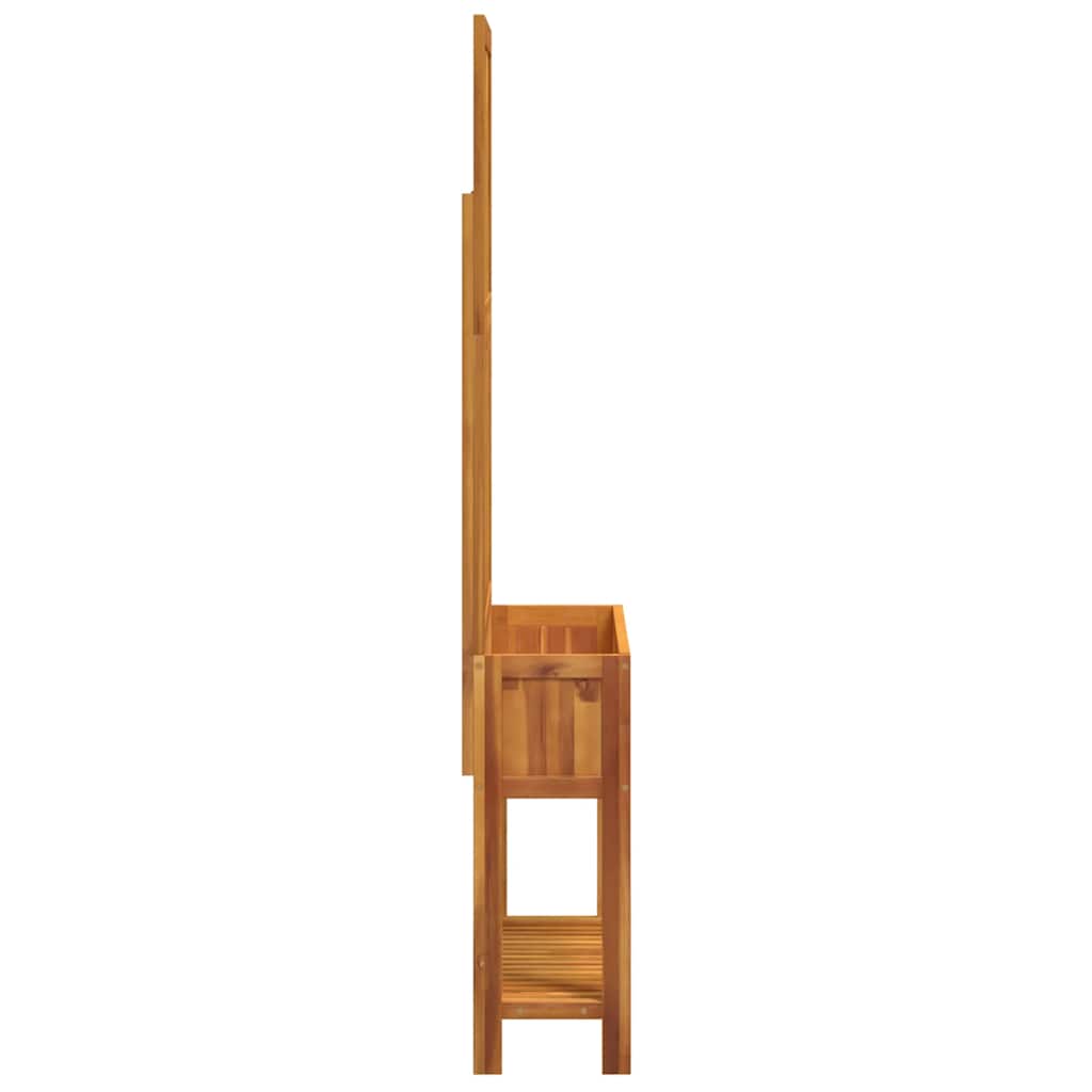 Jardinera Con Enrejado Y Estante Acacia Maciza 100x32x185 Cm_4