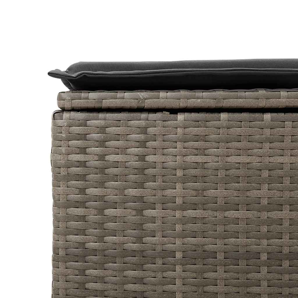 Set De Sofás De Jardín Con Cojines 9 Pzas Ratán Sintético Gris / Vetonek_3