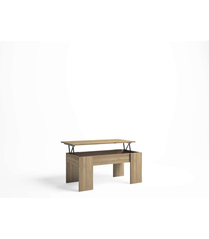 Mesa De Centro Elevable Natur Acabado Natural, 100cm(ancho) 50cm(fondo) 45cm(alto_3