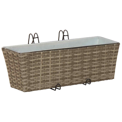 Barandilla 2 Uds. Gris 50 X 17 X 17 Cm Metal_2