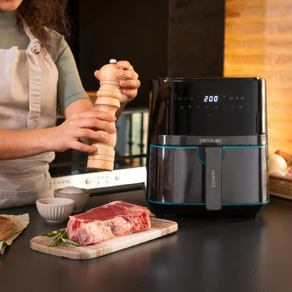Freidora Sin Aceite De Aire Cecofry Full Inoxblack 5500. Dietética Y Digital, 1450 W Nominal, 1600 W Máxima, 5l Volumen, 5,5l Área De Cocinado, Acab_2