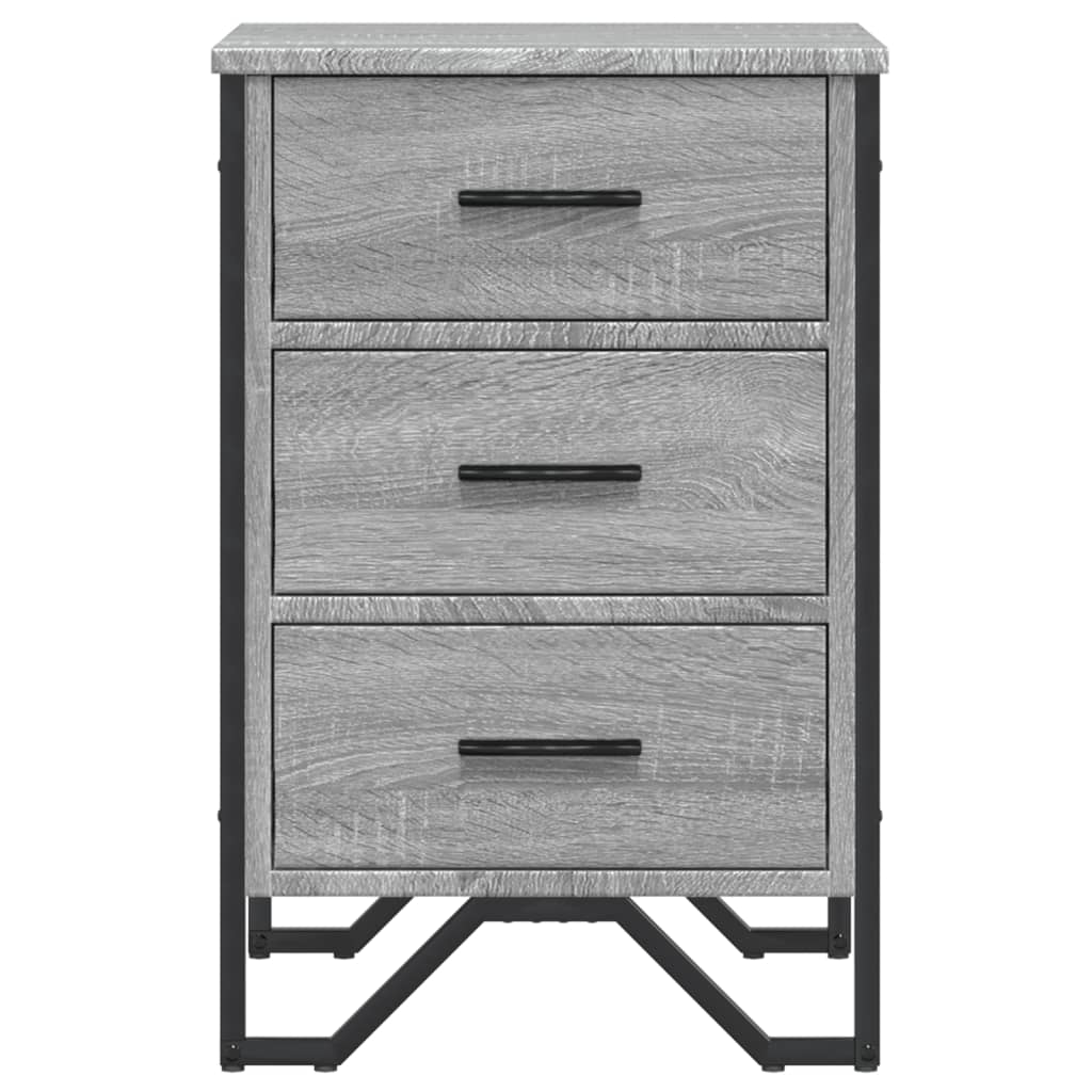 Mesita De Noche Madera De Ingeniería Gris Sonoma 40x41x60 Cm_3