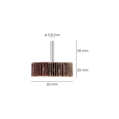 Abanico Lija Grano 60 Medida Ø 60 X 20 Mm. Disco Abrasivo Laminas, Ruedas Mil Hojas, Ruedas Abrasivas,lijado,desbaste,pulir_1