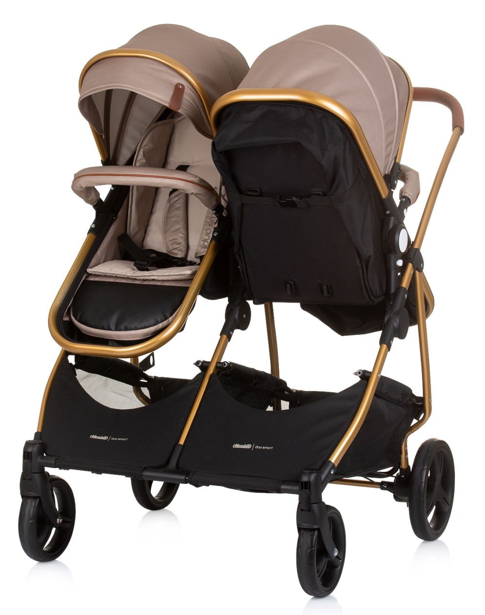 Carrito De Bebé Gemelar Dúo Smart Golden Beige_2