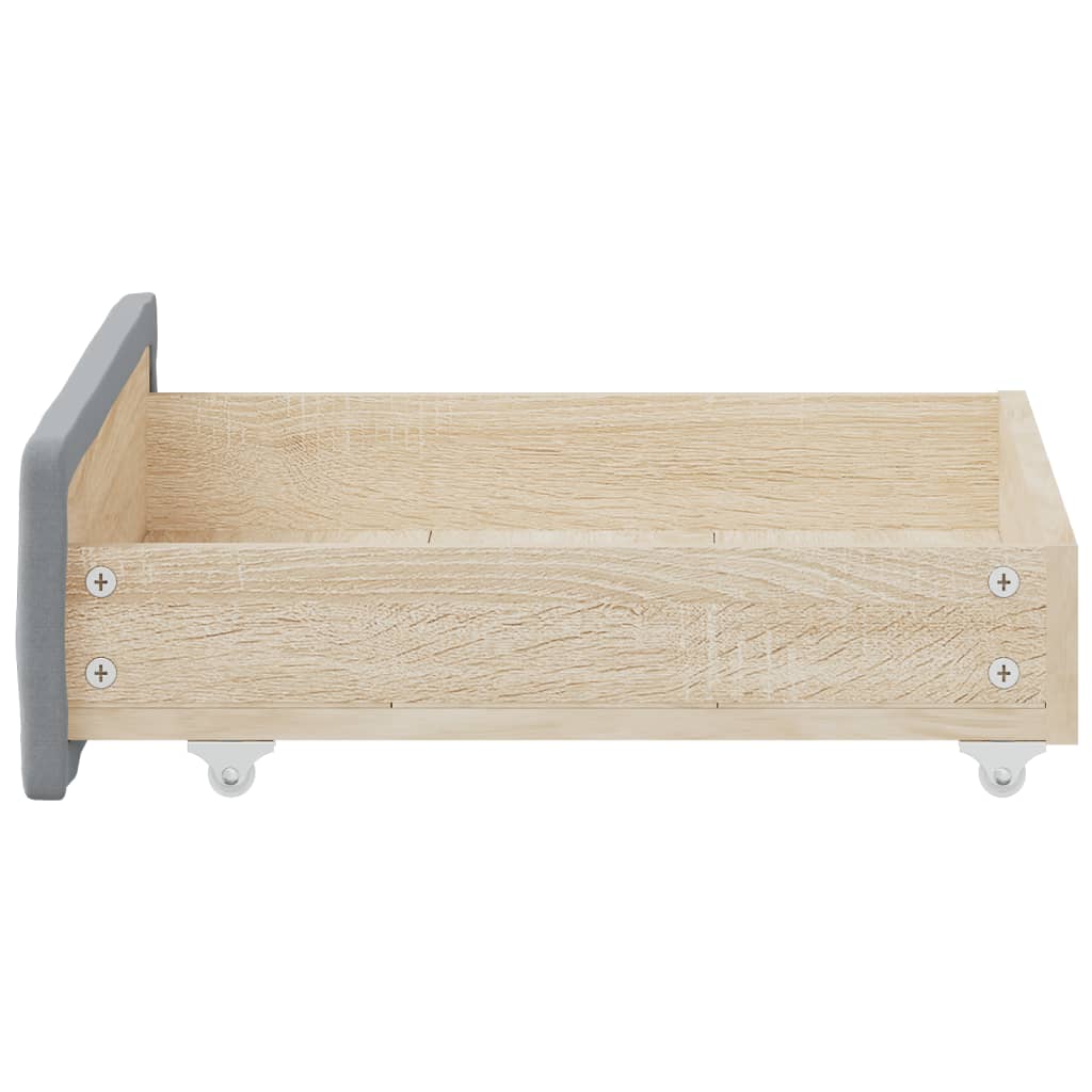 Cajones De Cama 2 Uds Madera De Ingeniería Y Tela Gris Claro / Vetonek_4