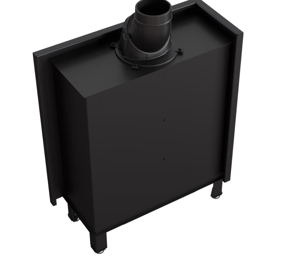 Bricosol Chimenea De Leña De Acero Kratki Lucy Slim Izquierda 10 Kw Ø 160_2