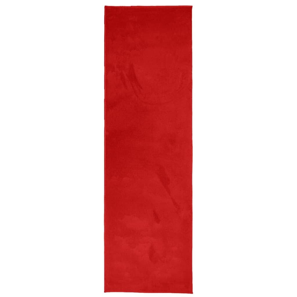 Vidaxl Alfombra De Pelo Corto Oviedo Rojo 80x250 Cm_0