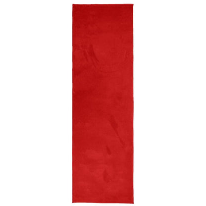 Vidaxl Alfombra De Pelo Corto Oviedo Rojo 80x250 Cm_0