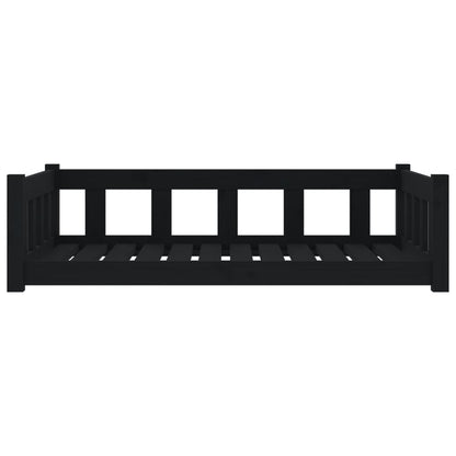 Vidaxl Cama Para Perros Madera Maciza De Pino Negro 105,5x75,5x28 Cm_3