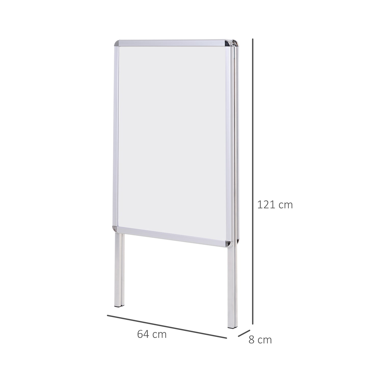 Homcom Panel Publicitario Din A1 Plegable Doble Cara De Aluminio 64x88 Cm_2