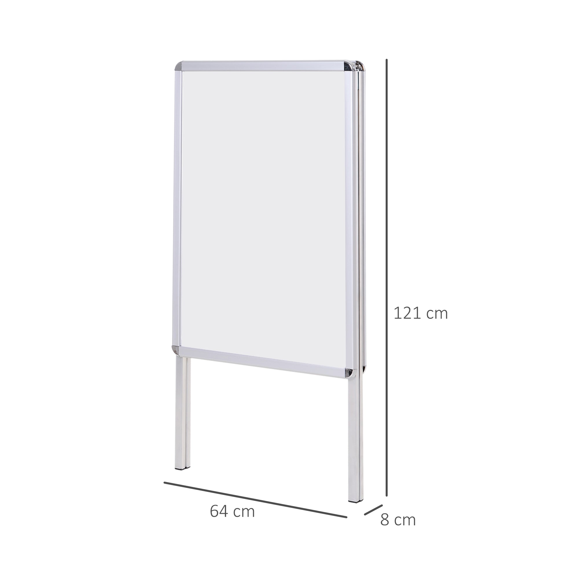 Homcom Panel Publicitario Din A1 Plegable Doble Cara De Aluminio 64x88 Cm_2