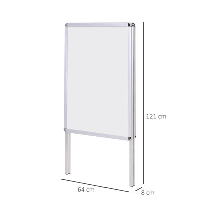 Homcom Panel Publicitario Din A1 Plegable Doble Cara De Aluminio 64x88 Cm_2