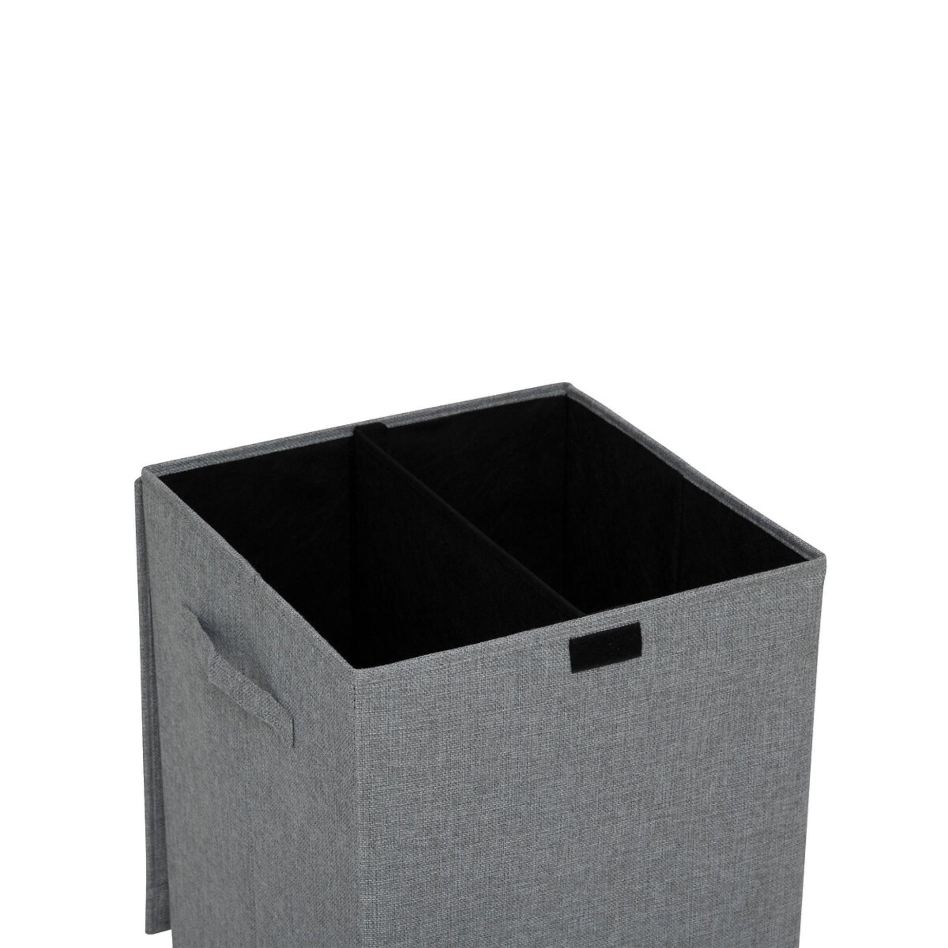 Cesta De Ropa Colors 74l Mdf Y Poliéster Gris Concreto_2