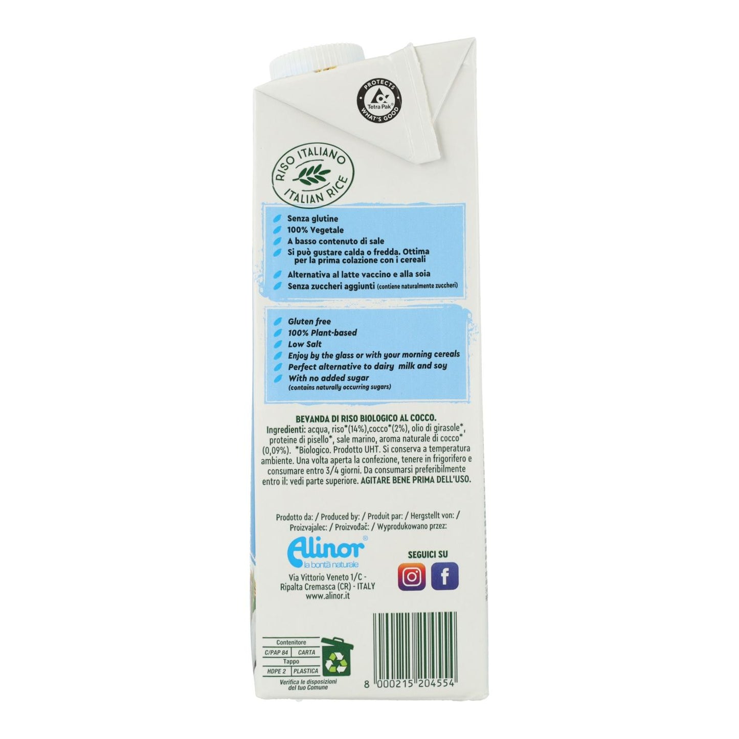 Pack de 6 bebidas Vitariz de arroz e coco 1 L