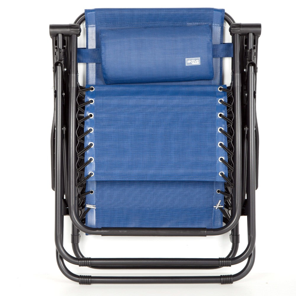 Aktive Silla Plegable Jardín Gravedad Cero Azul 2 Posiciones_1