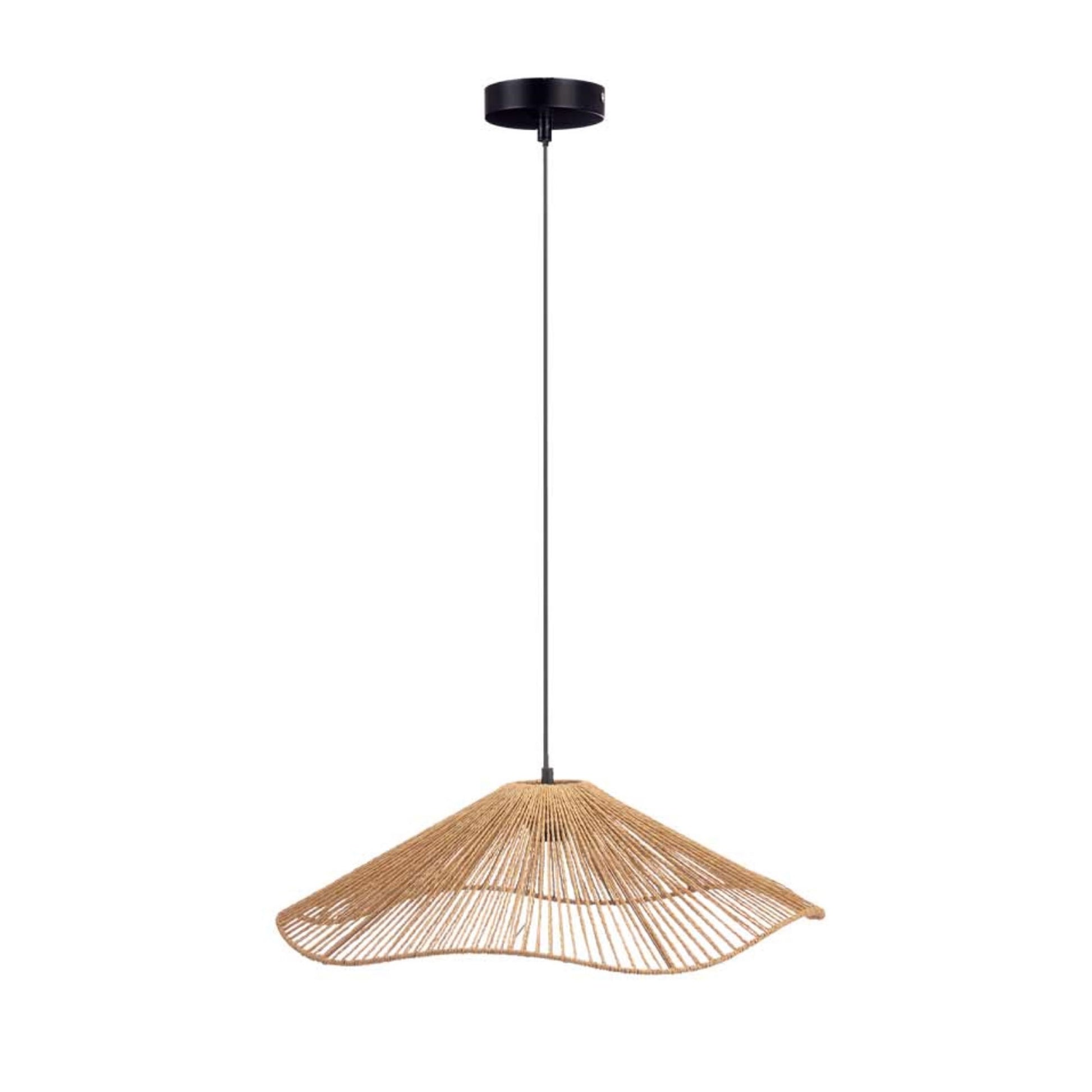 Lámpara De Techo Ø55cm En Cuerda Natural Estilo Vintage_0