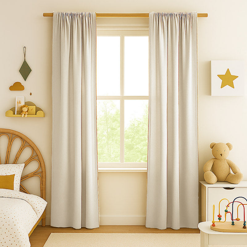 Cortinas De Gasa De Algodón Orgánico Color Blanco Para Bebé_5