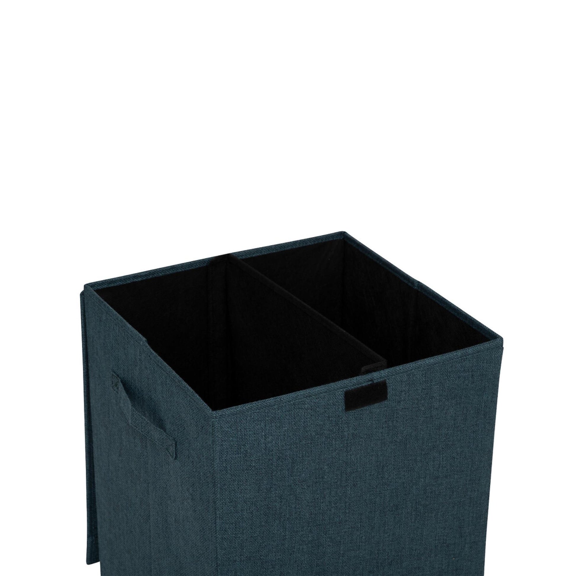 Cesta De Ropa Colors 74l Mdf Y Poliéster Azul Petróleo_2