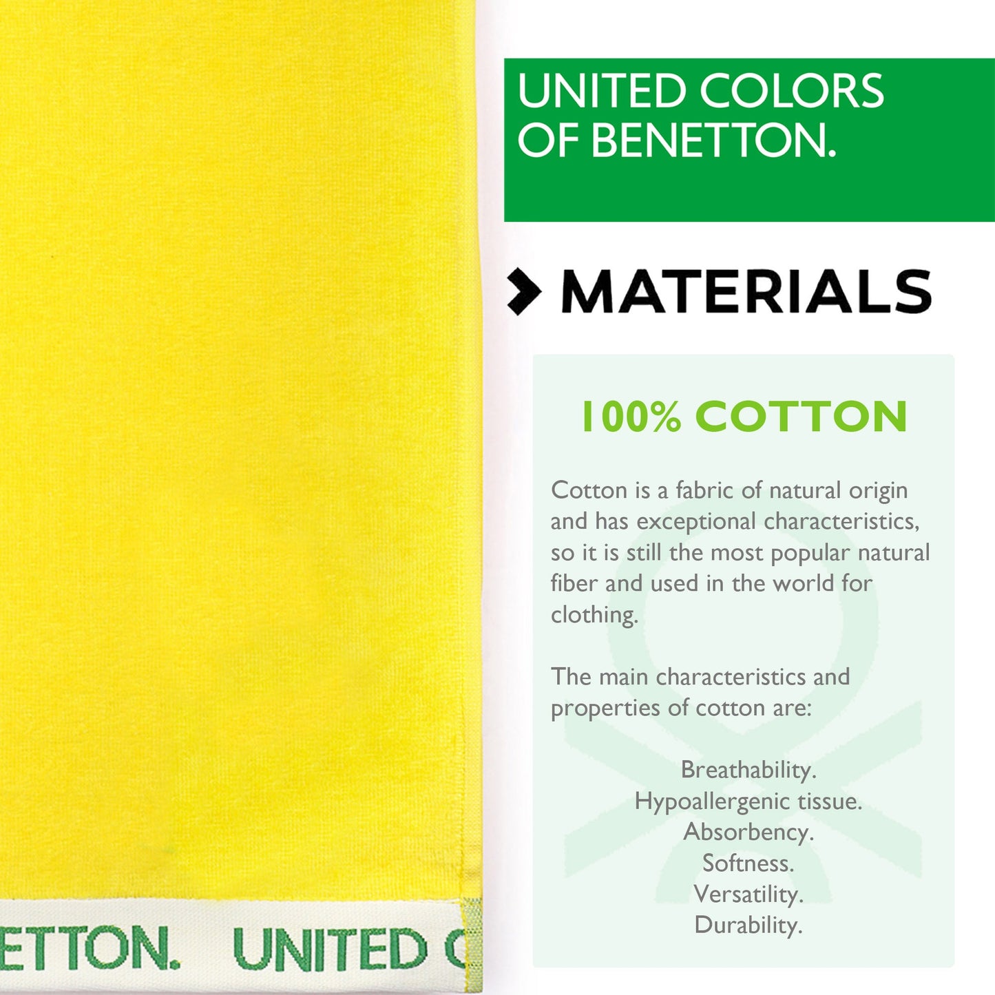 Set 2 Toalla De Playa 90x160cm 380gsm Velour 100%algodon Amarillo Casa Benetton_2