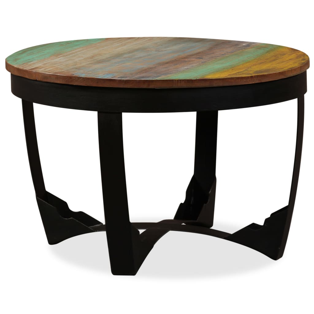 Mesa De Centro Madera Maciza Reciclada 60x40 Cm_3