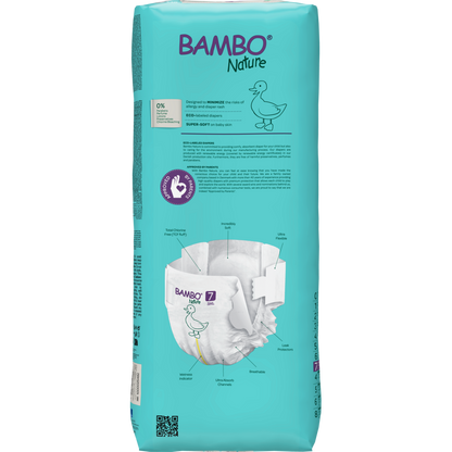 Fralda T7 (+18 Kg) Bambo Nature 40 unidades