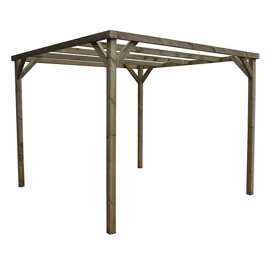 Pérgola Autoportante Kora Vidahuerto Madera De Pino Tratada 300x240x240 Cm._0
