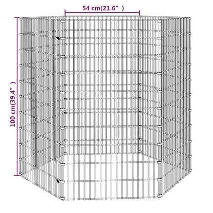 Vidaxl Recinto Animales Corral 6 Paneles Hierro Galvanizado 54x100 Cm_2