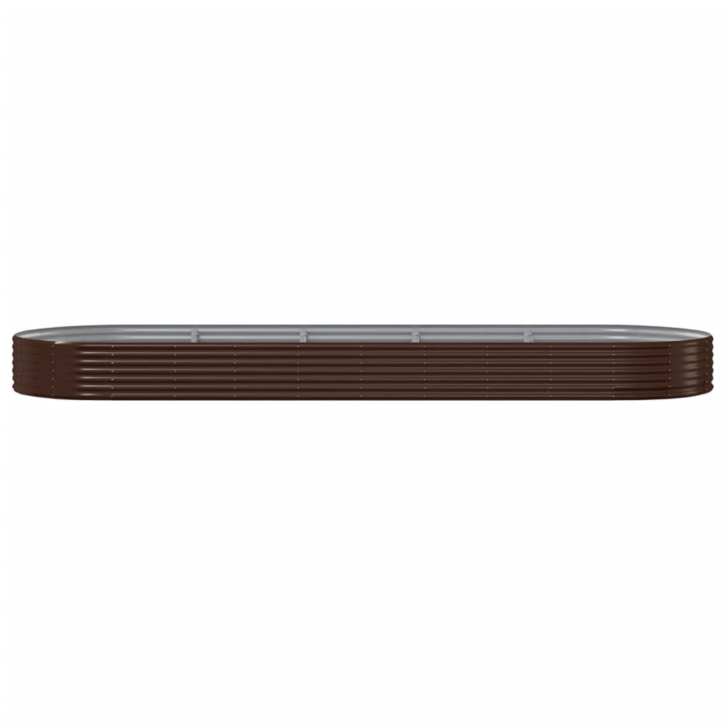 Jardinera Arriate Acero Galvanizado Marrón 450x140x36cm_2