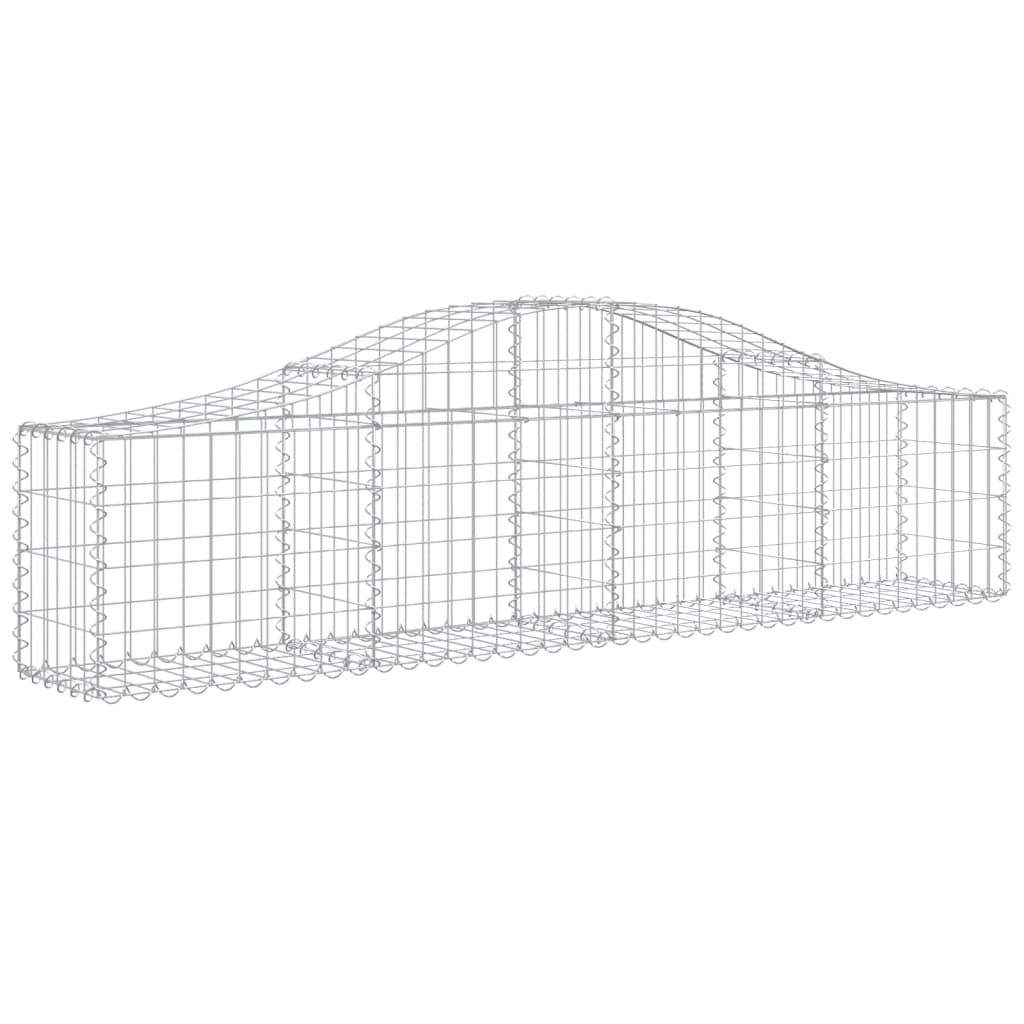 Cestas De Gaviones 4 Uds Forma De Arco Hierro 200x30x40/60 Cm_2