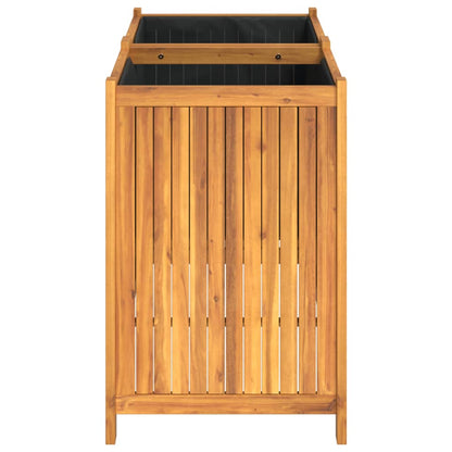 Jardinera Con Forro Madera Maciza De Acacia 100x50x75 Cm_5