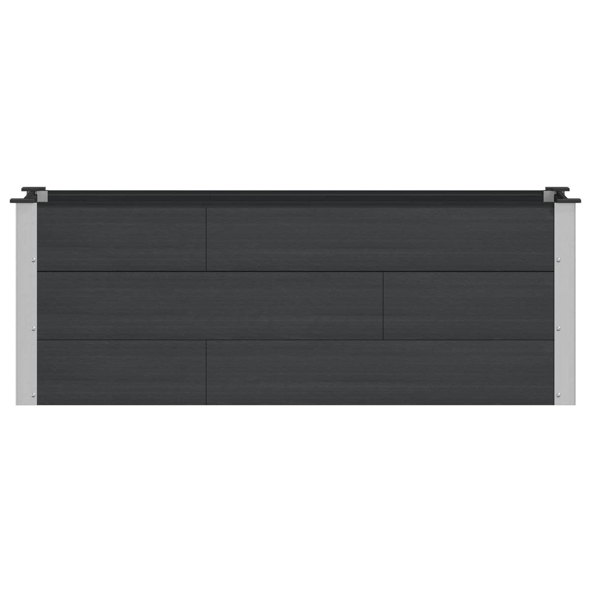 Arriate Elevado Negro 150 X 50 X 54 Cm Wpc Y Aluminio_2