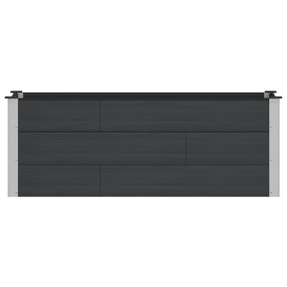 Arriate Elevado Negro 150 X 50 X 54 Cm Wpc Y Aluminio_2