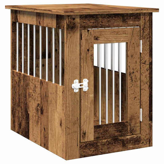 Jaula Para Perros Madera De Ingeniería Madera Vieja 45x62x59 Cm_0