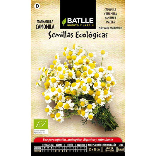 Semillas ecológicas de  Manzanilla Camomila