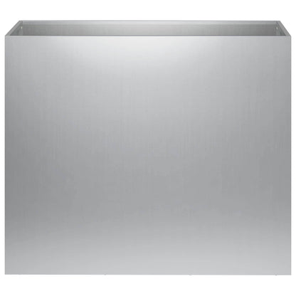 Macetero De Jardín Plateado 60 X 30 X 50 Cm Acero Galvanizado_2