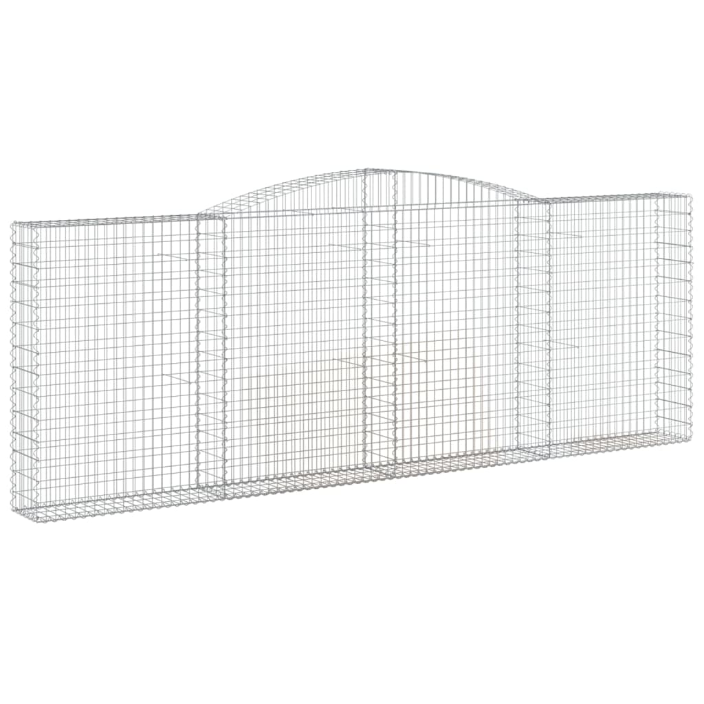 Cestas Gaviones 4 Uds Forma De Arco Hierro 400x30x140/160 Cm_2