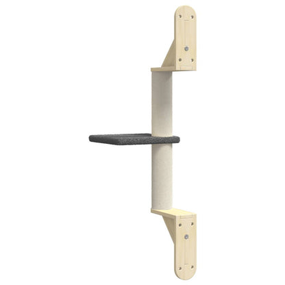 Vidaxl Árbol Rascador Para Gatos De Pared Gris Oscuro 85,5 Cm_5