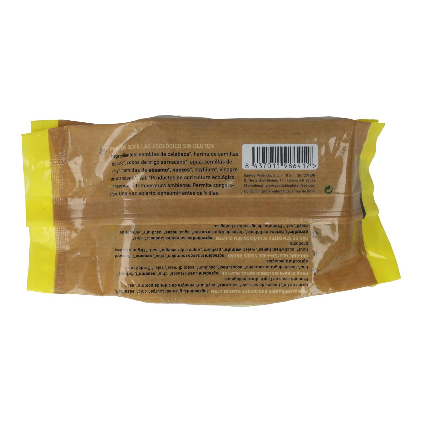 Pão Proteico Biológico Sem Glúten Neuro+ Zealia 260 gr