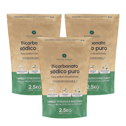 Embalagem 3x Planeta Huerto Bicarbonato de Sódio 2,5 Kg