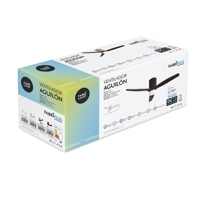 Ventil 18w Dc Aguilon Marron 3 Aspas Roble 5 Velocidades C/remoto Temporizador 34x132 D_2