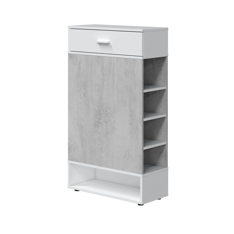 Zapatero 1 Cajón Multiusos Melamina, Blanco, 67 X 119 X 28cm_1