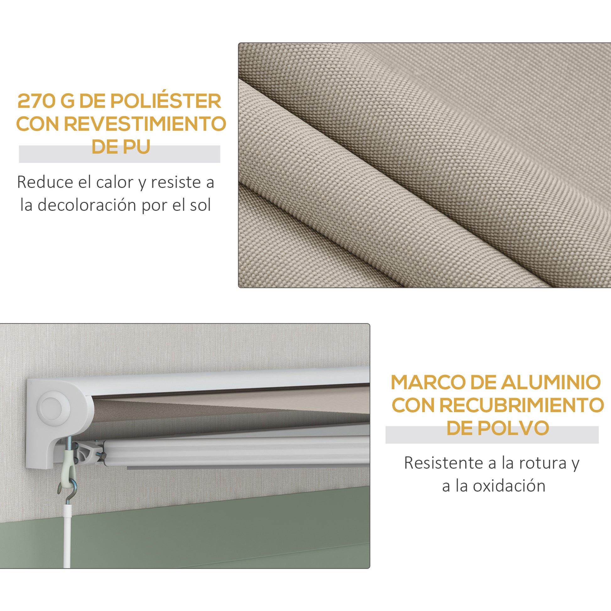 Outsunny Toldo Retráctil Eléctrico O Manual 250x200 Cm Con Mando A Distancia_5