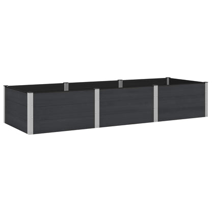 Arriate Elevado Negro 300 X 100 X 54 Cm Wpc Y Aluminio_0