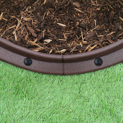 Bordes De Césped Marrón Flexibles Jardín Bordes De Césped Paquete De 6 X 1.2m_3